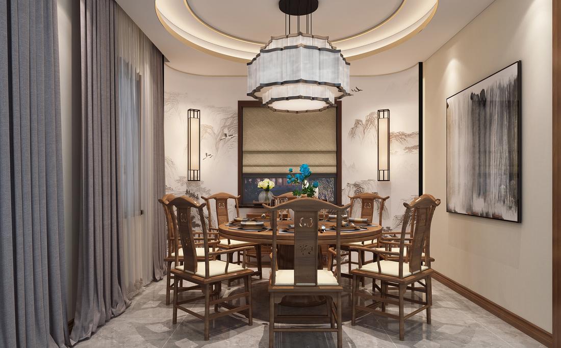 佳泰雅园新中式平层设计-6