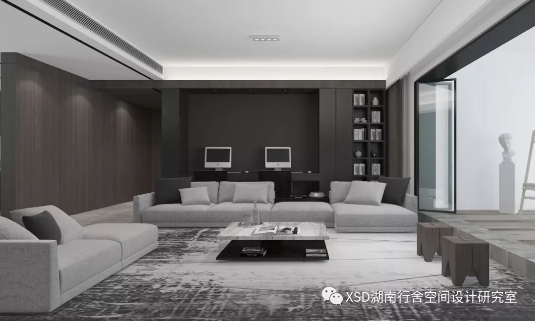 极简高级黑,打造梅溪湖一线湖景大平层-26