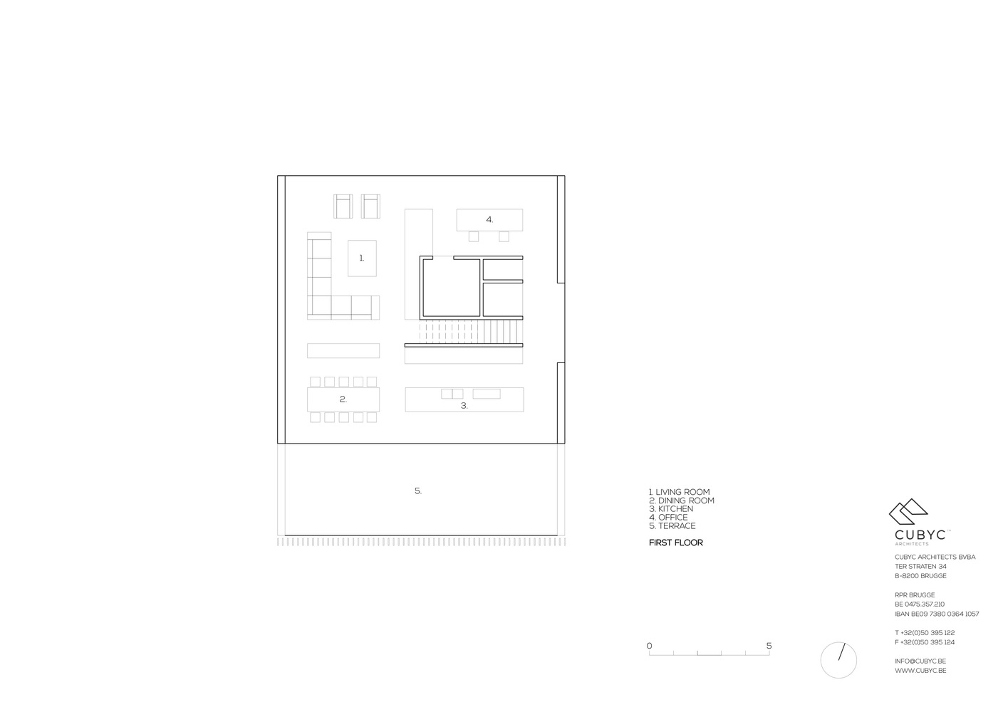 比利时海滨住宅的动态空间设计-53