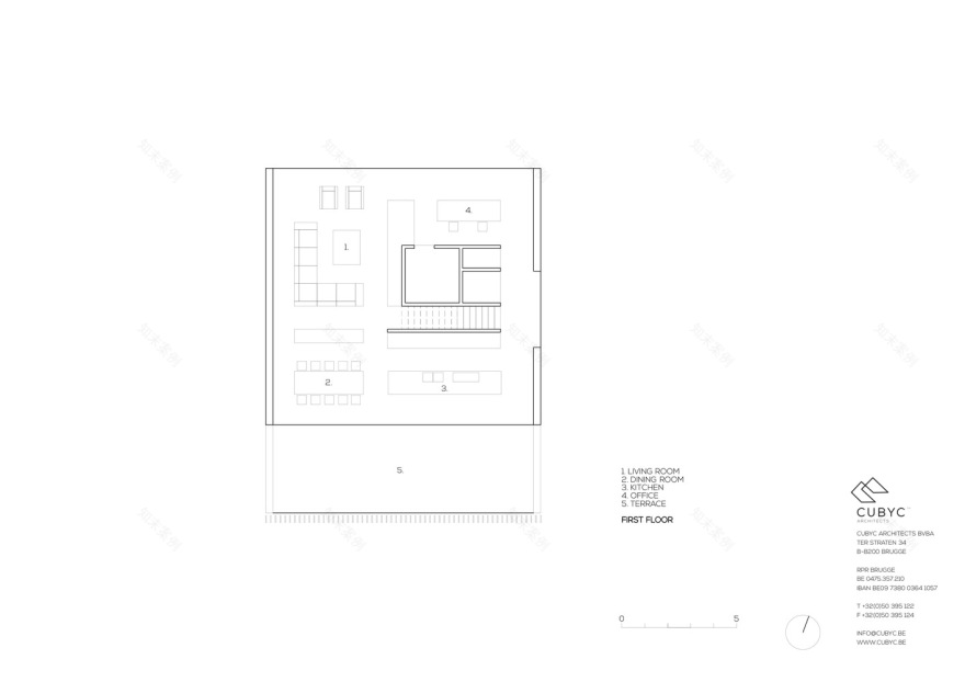 比利时海滨住宅的动态空间设计-53
