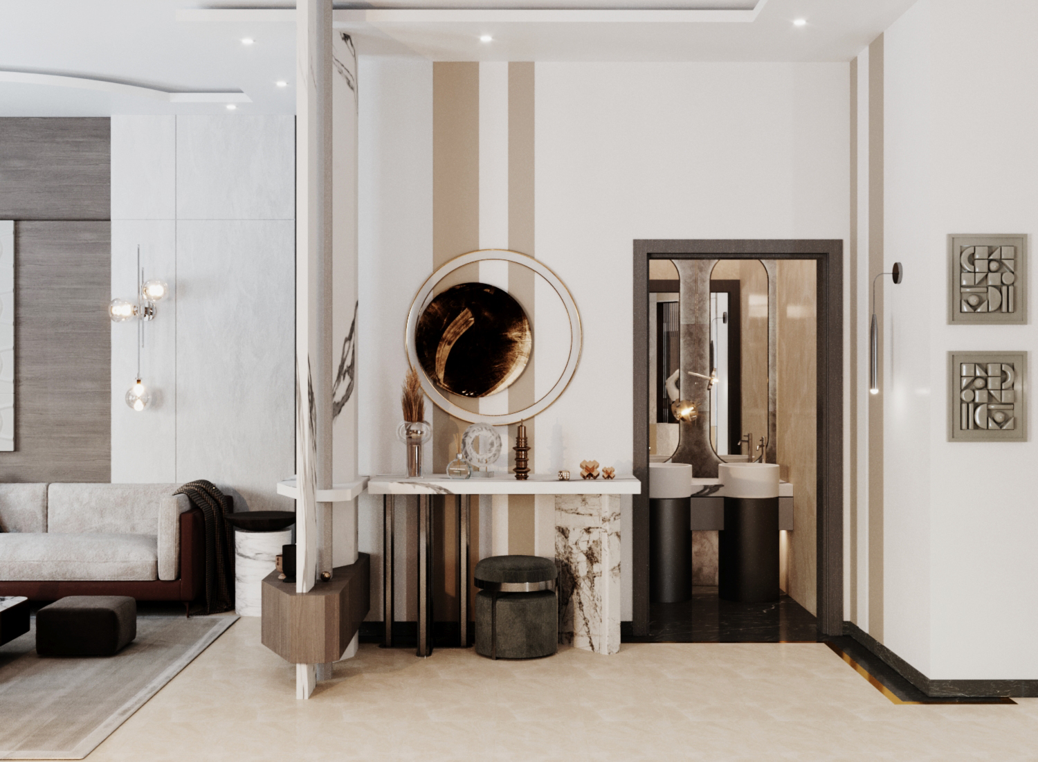 客厅+咖啡角丨沙特阿拉伯丨Mohamed Hamoda-14