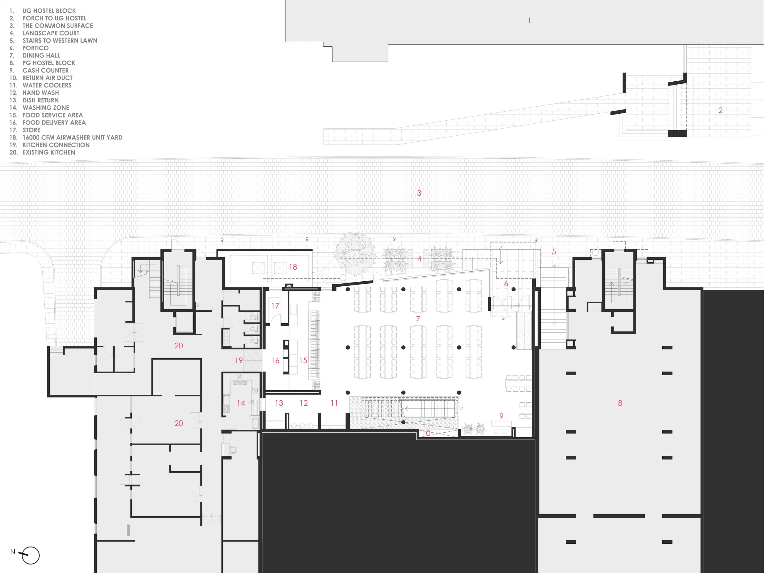 印度 NIIT 大学食堂扩展项目·融入环境的绿色建筑设计-24