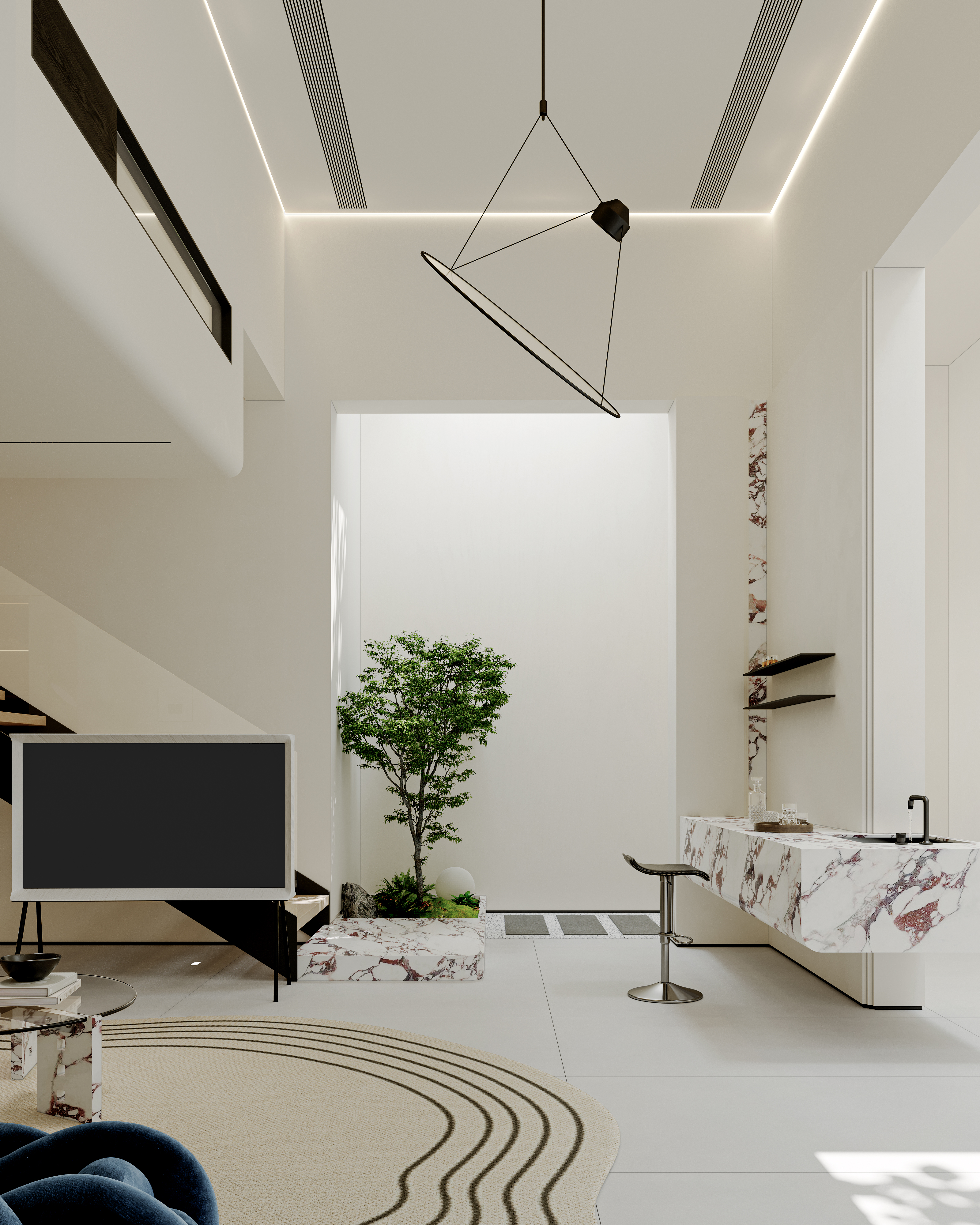 挑空别墅丨晫易视觉-72