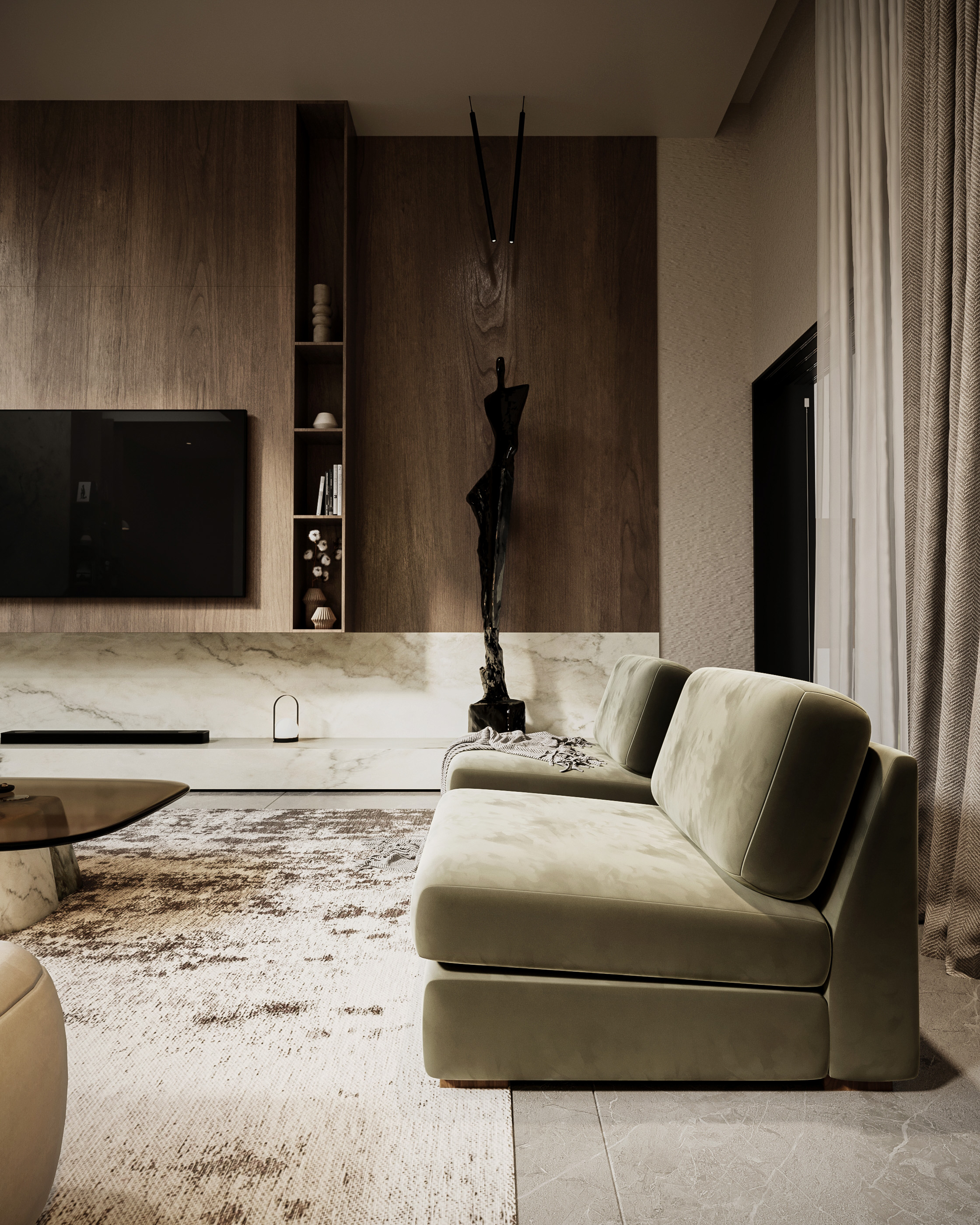 现代客厅与餐厅丨沙特阿拉伯-10