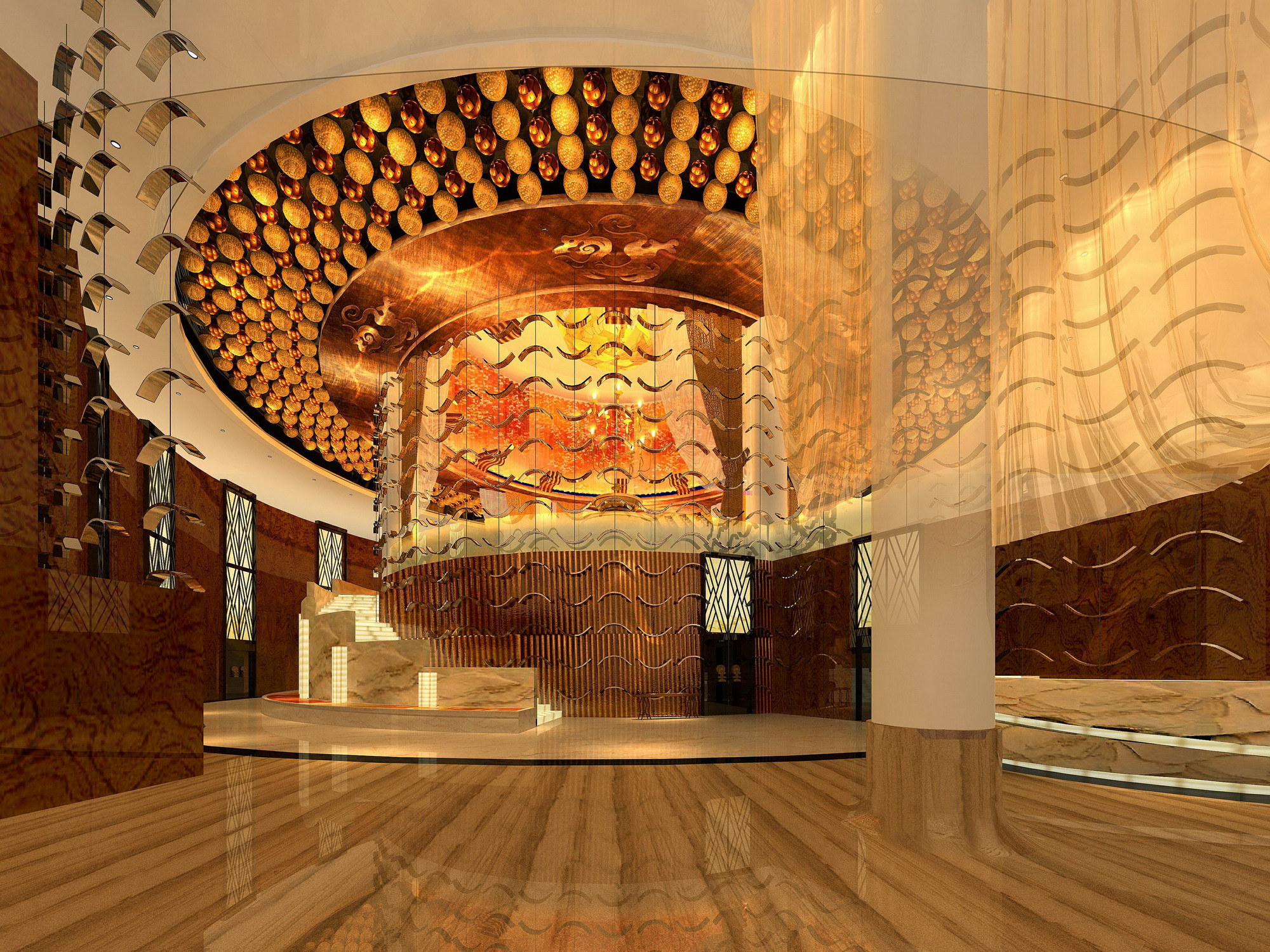 蒙古风情酒店设计 工装设计-6