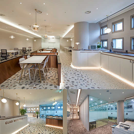 照明点缀的现代共享办公空间-1