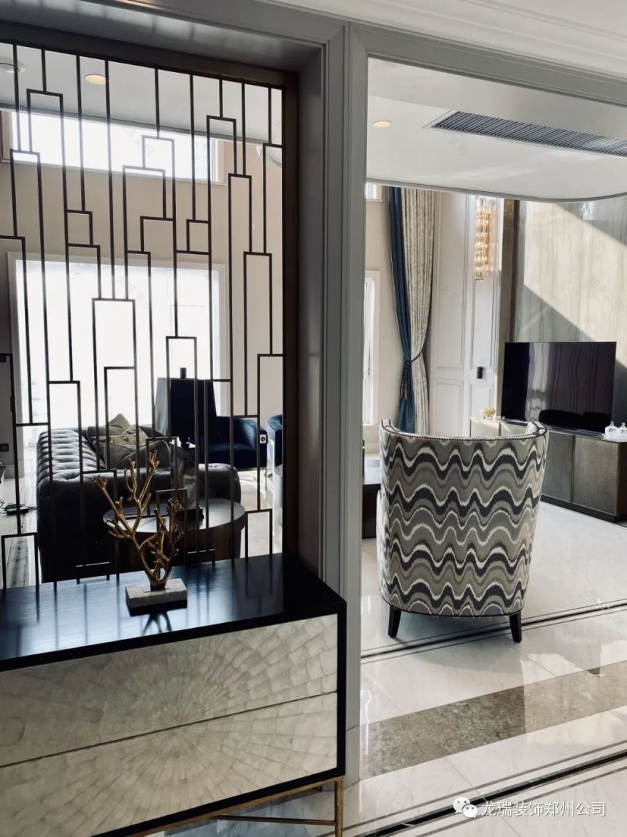 恒熙花园美式轻奢别墅丨郑州龙瑞装饰工程有限公司-15