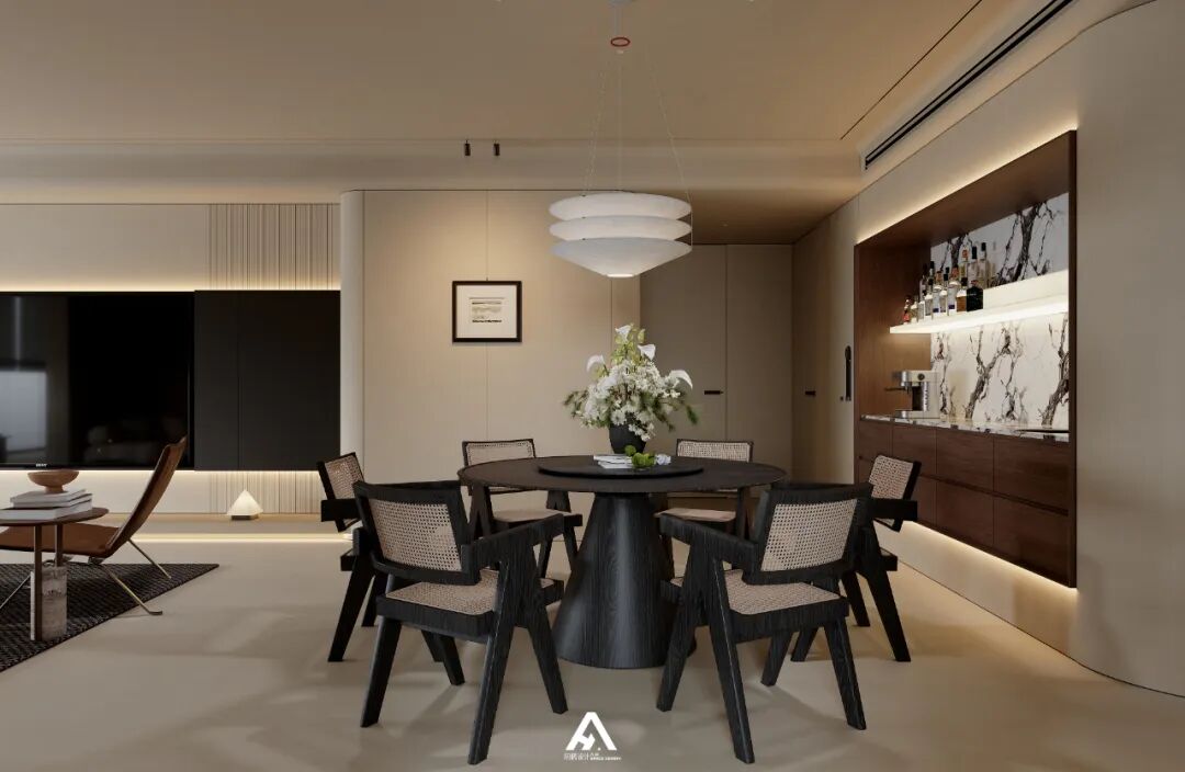 南昌阿鹤设计|210m²滨江大平层，游走在空间里！-35