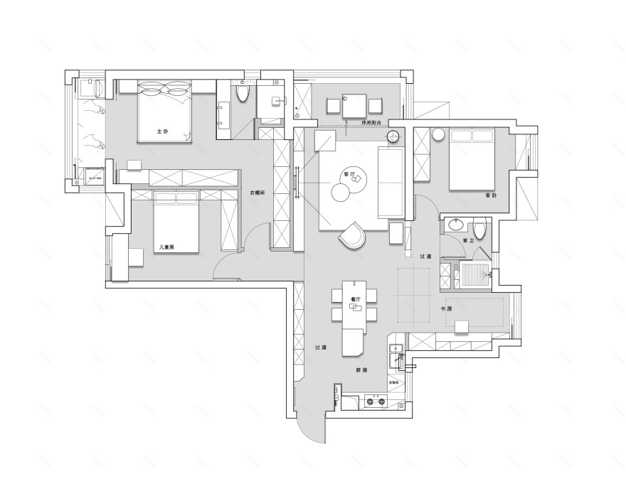 简约时尚公寓设计丨美宅·美生设计-12
