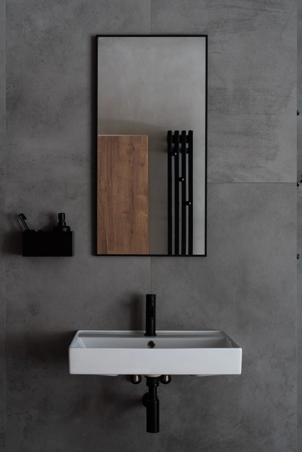 60㎡水泥灰原木风公寓设计-25