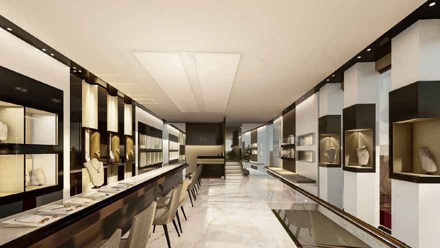 Wajid Jewellers 珠宝店室内设计丨巴基斯坦丨mimAR 团队-9