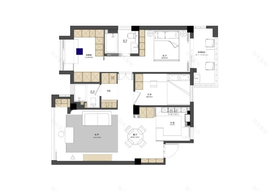 黑白灰极简空间 · 无拘无束之家丨北城梁筑设计-46