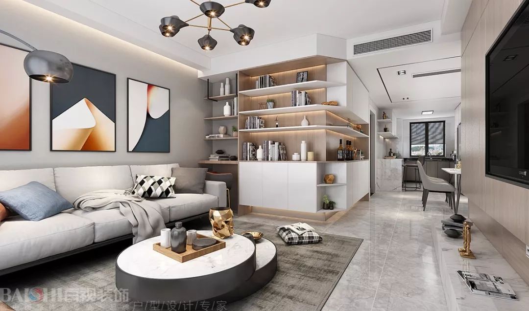 现代极简，百视装饰的 135㎡宽敞生活-12