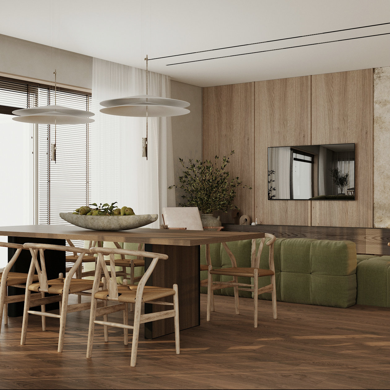 原木+绿色打造舒适清新居住空间-10