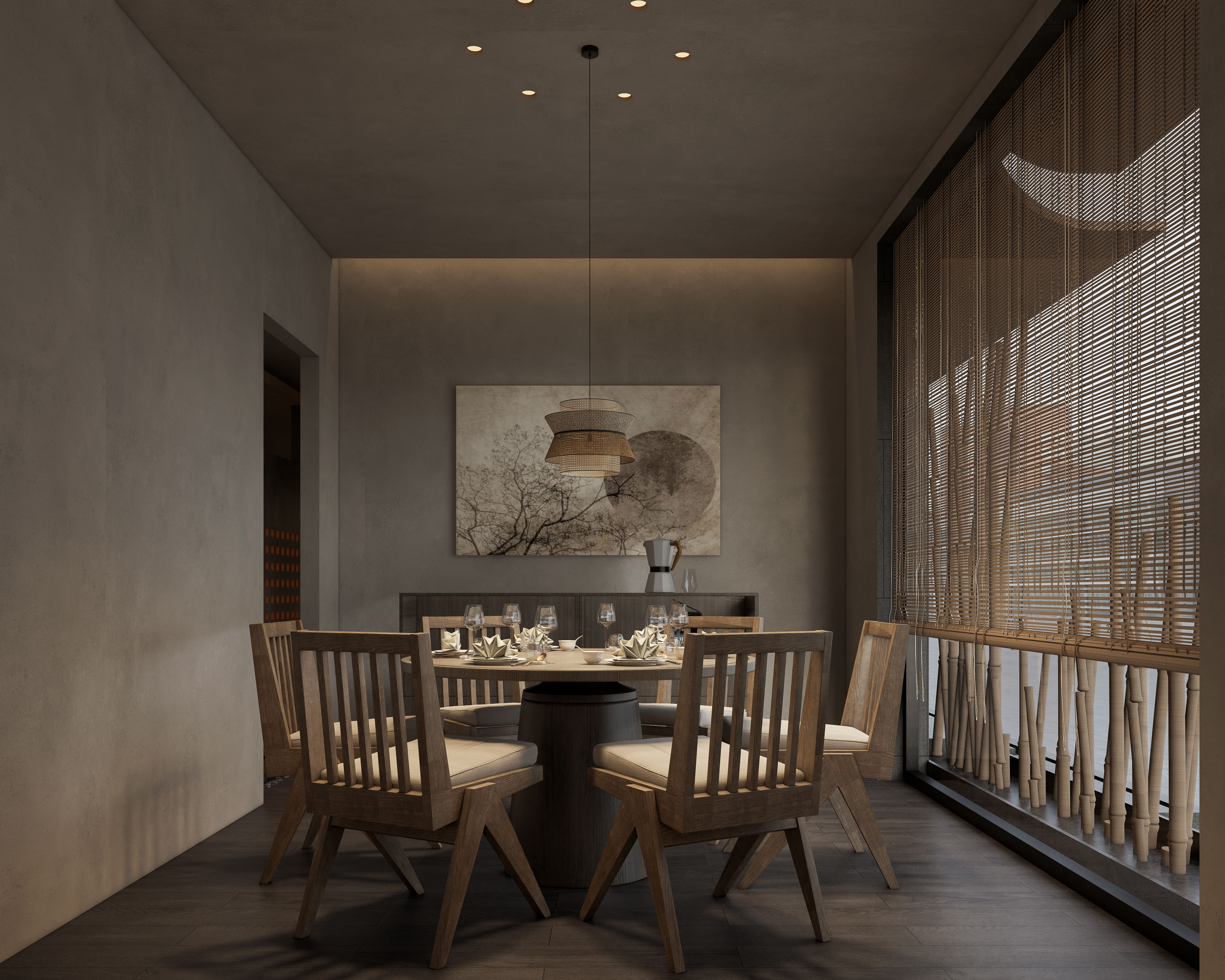 中式水墨风茶餐厅-5