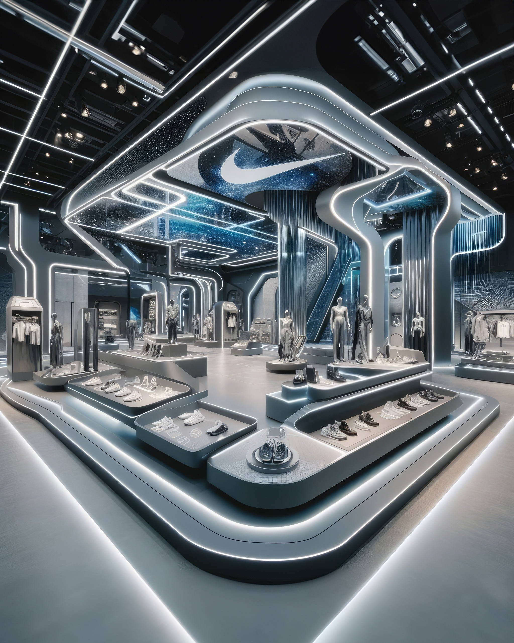 Nike futuristic ai generated store-12