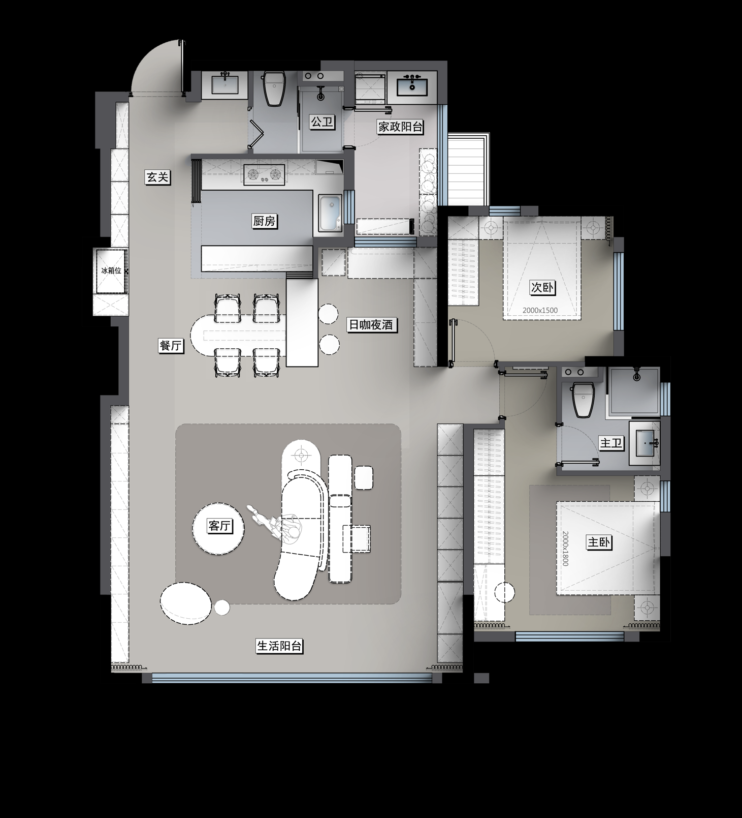 蜜尔设计 | 成都万科·锦上扬华115m²&125m²&143m²样板间-31