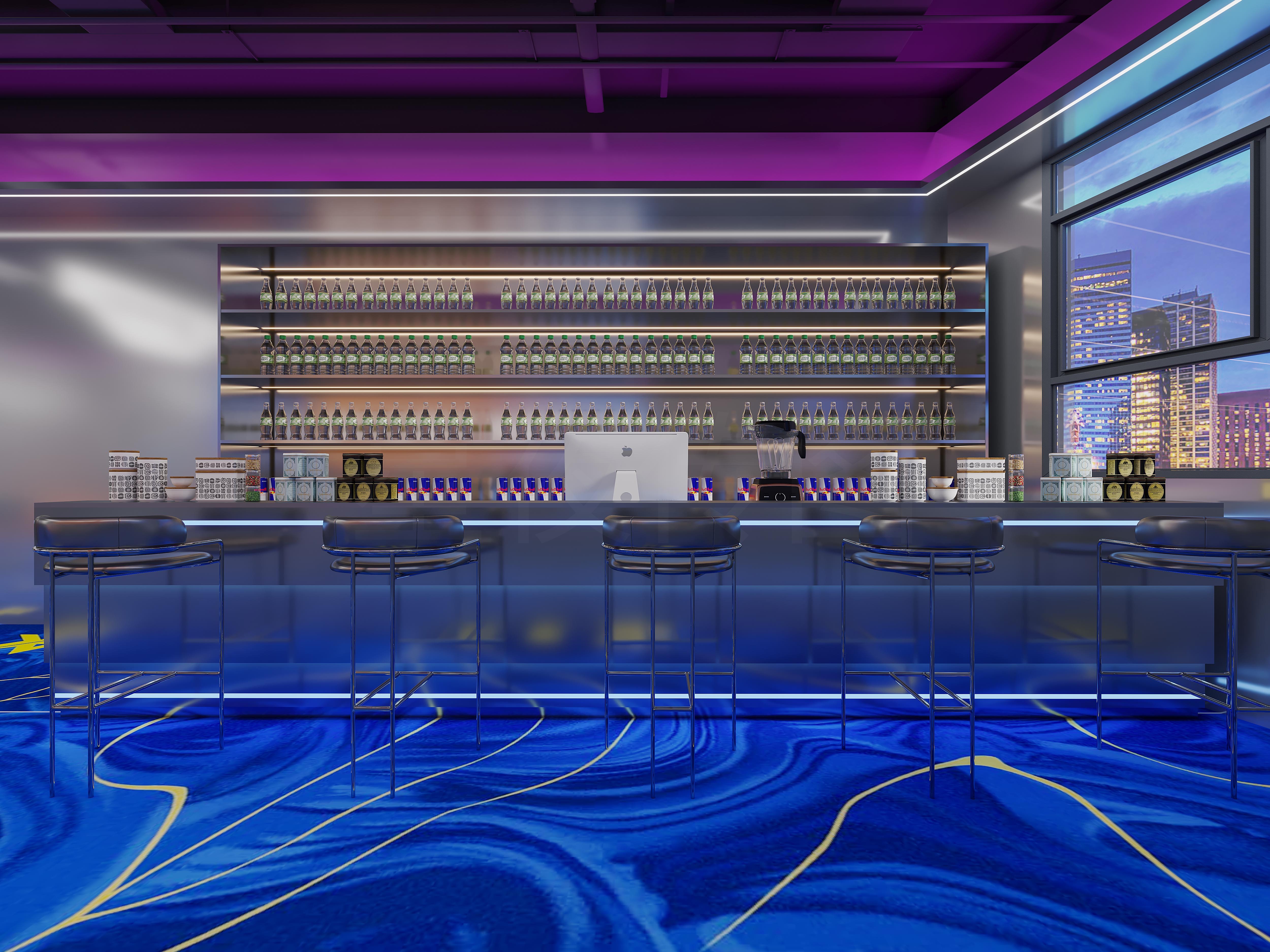 休闲娱乐台球室 黑8效果图表现-4