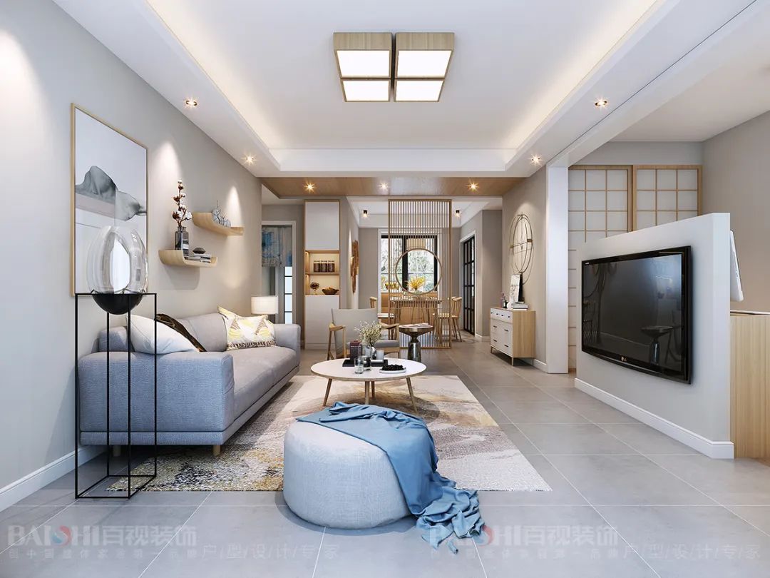 芜湖百视装饰·金域蓝湾北欧风设计案例-61