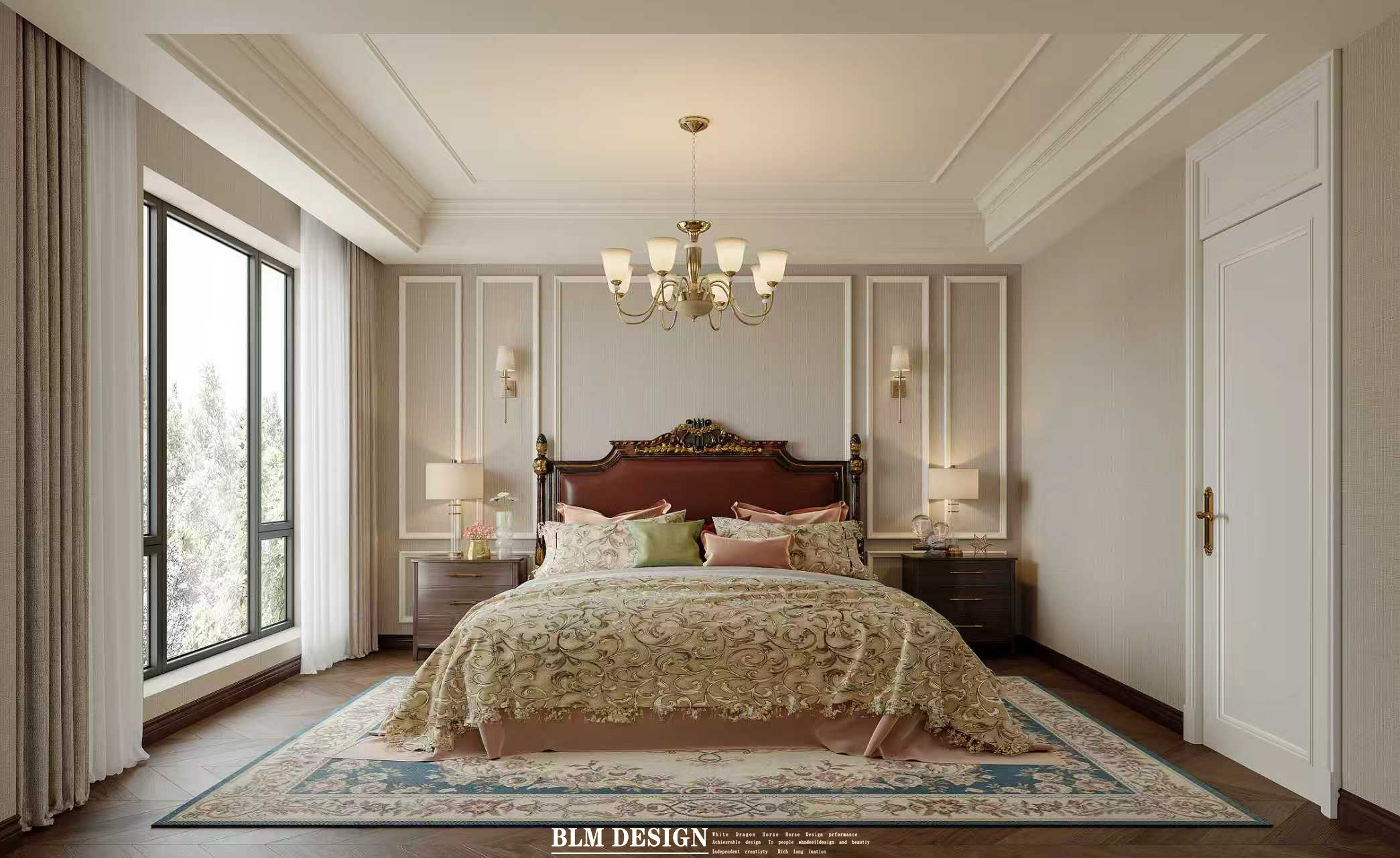 美式别墅效果图案例-10