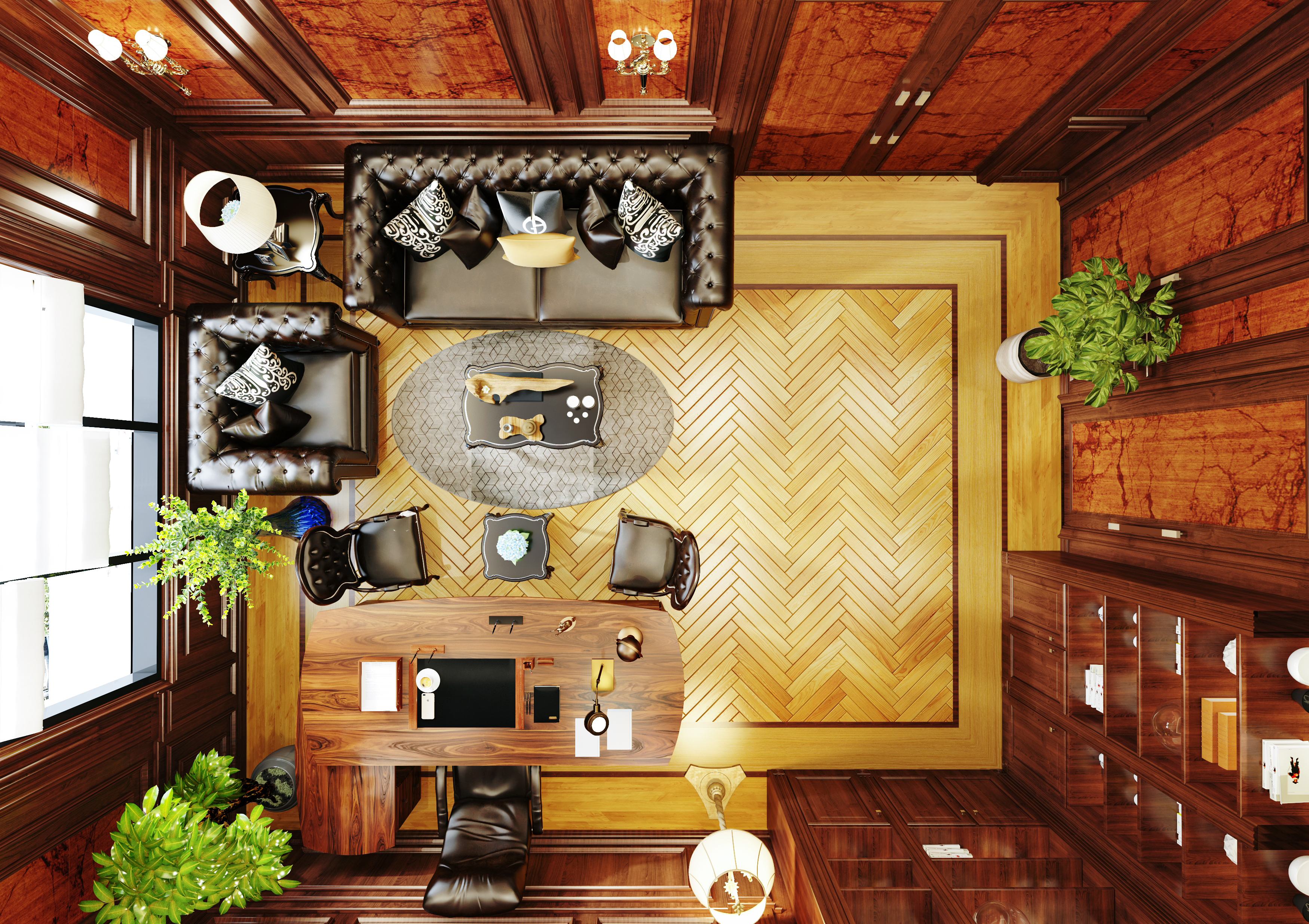 埃及经理会议室经典风格设计-5