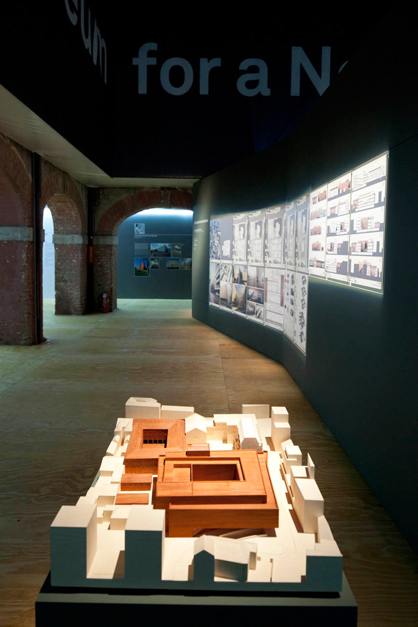  Temporary pavilion inside a cloister 
			-12
