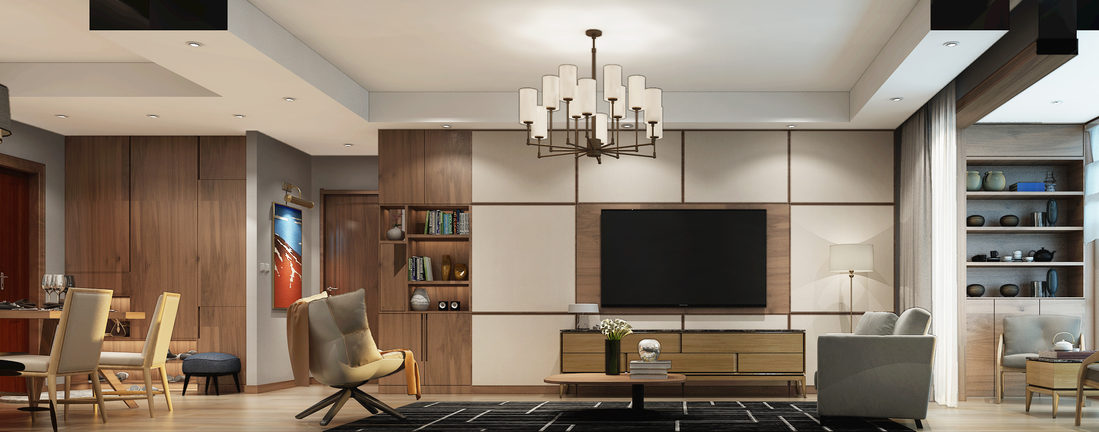 巩义五十中式温馨三居室-2