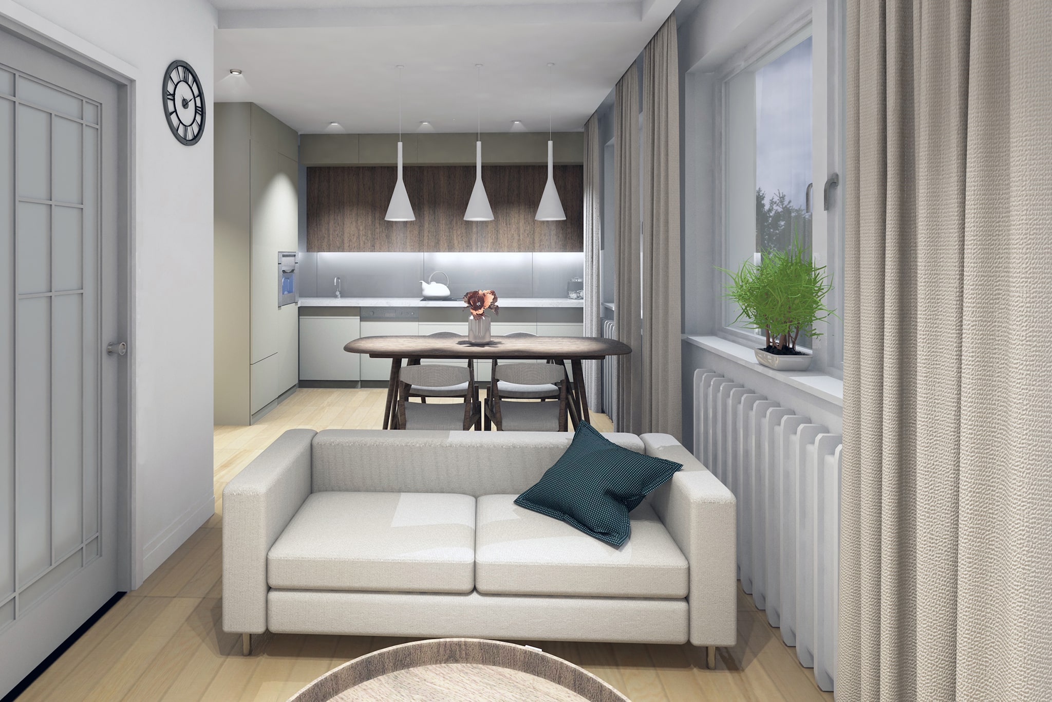 Scandinanavian interior in beige-10