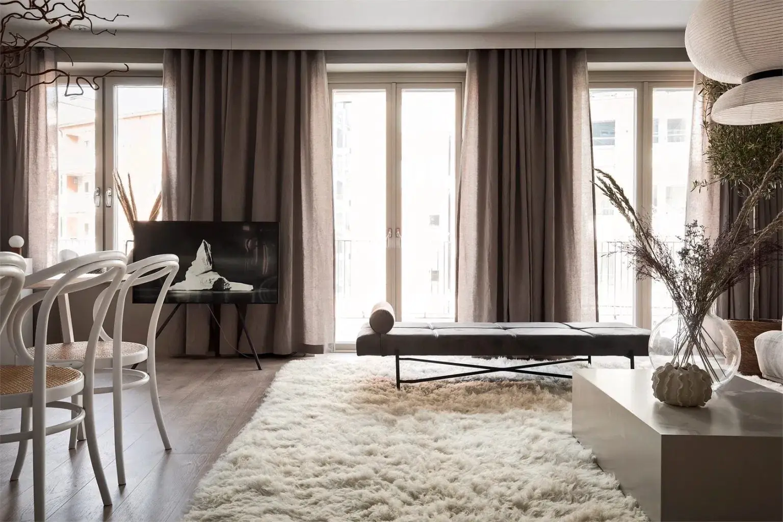 贝壳色的魅力 | 瑞典家庭公寓的温暖设计-3