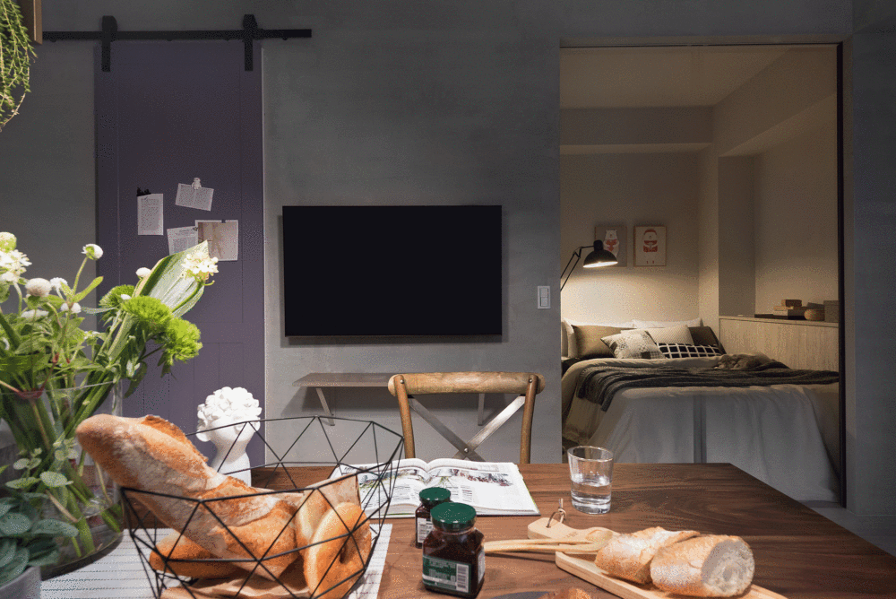 现代工业风 31㎡住宅，寓子设计诠释水泥墙与木质的完美融合-16