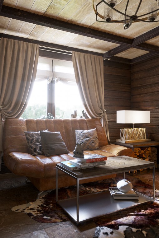 乡村别墅,郊区别墅的桑拿房及配套空间-5