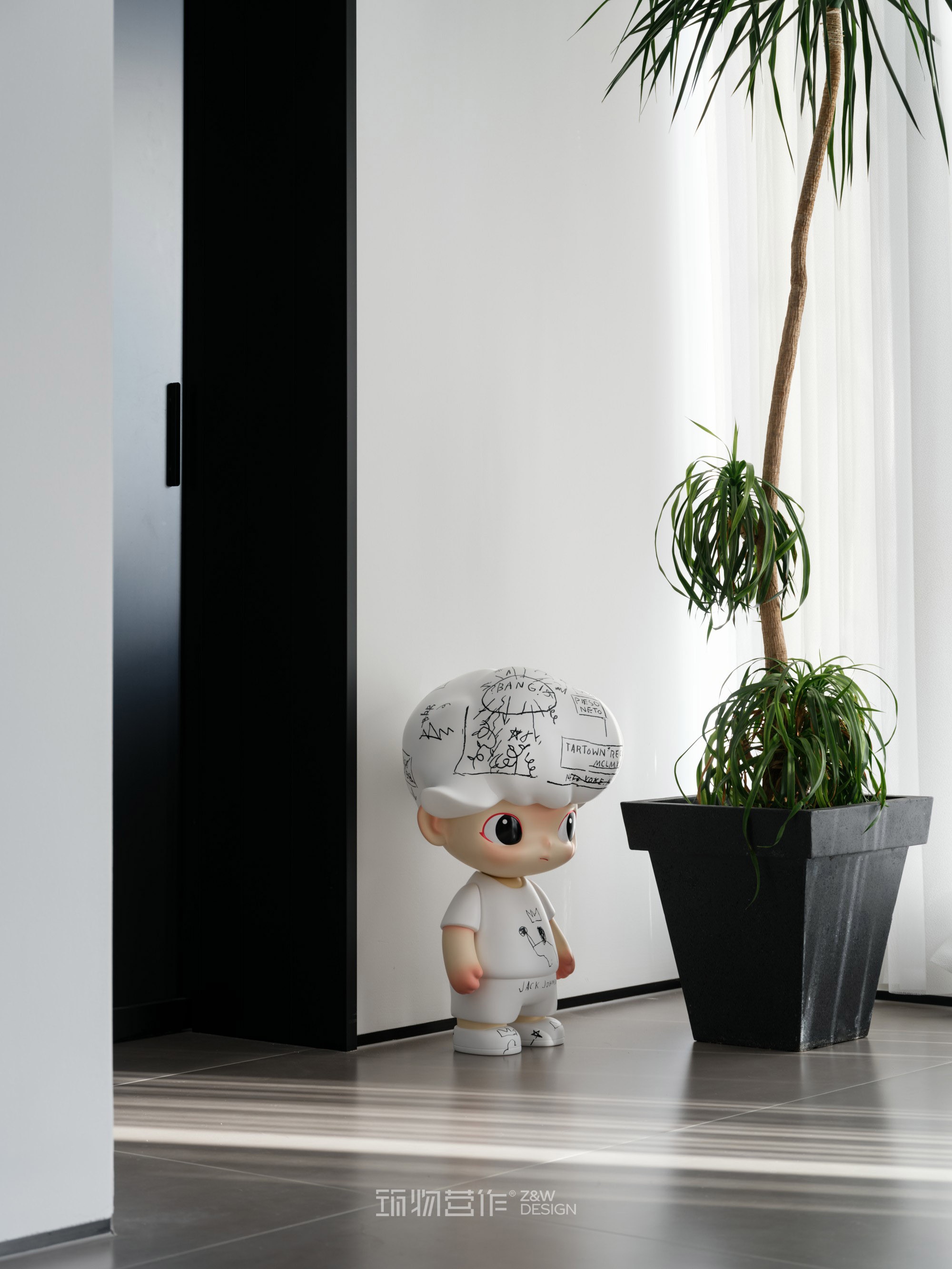 筑物营作实景|180㎡暗调极简婚房设计-40