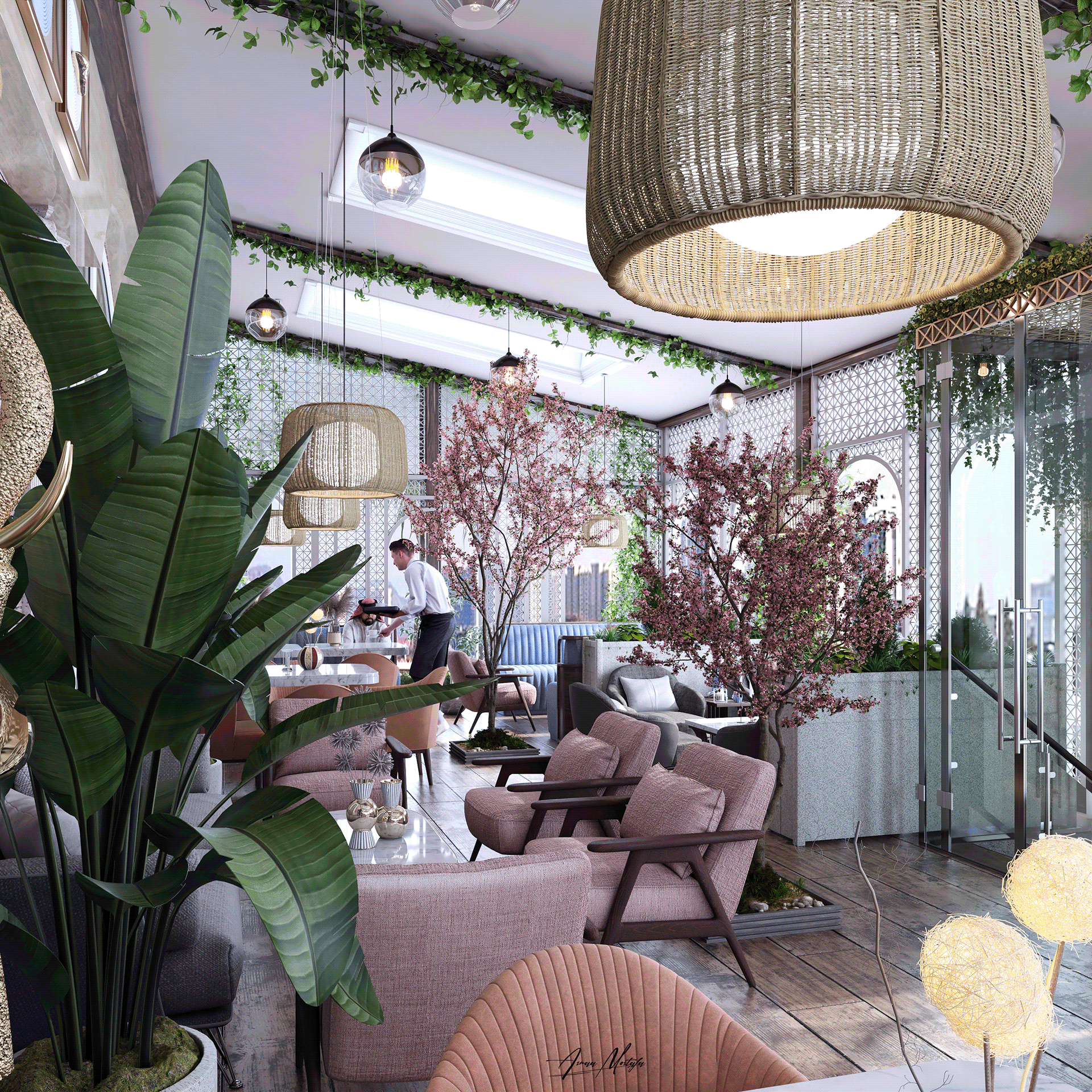 Barraha 酒店露台设计丨卡塔尔多哈丨室内设计师 Asmaa Mostafa-15