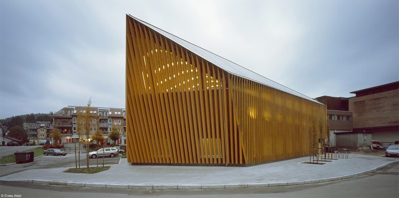 挪威 Vennesla 图书馆 | 生物肋骨结构创造宽敞舒适空间-15