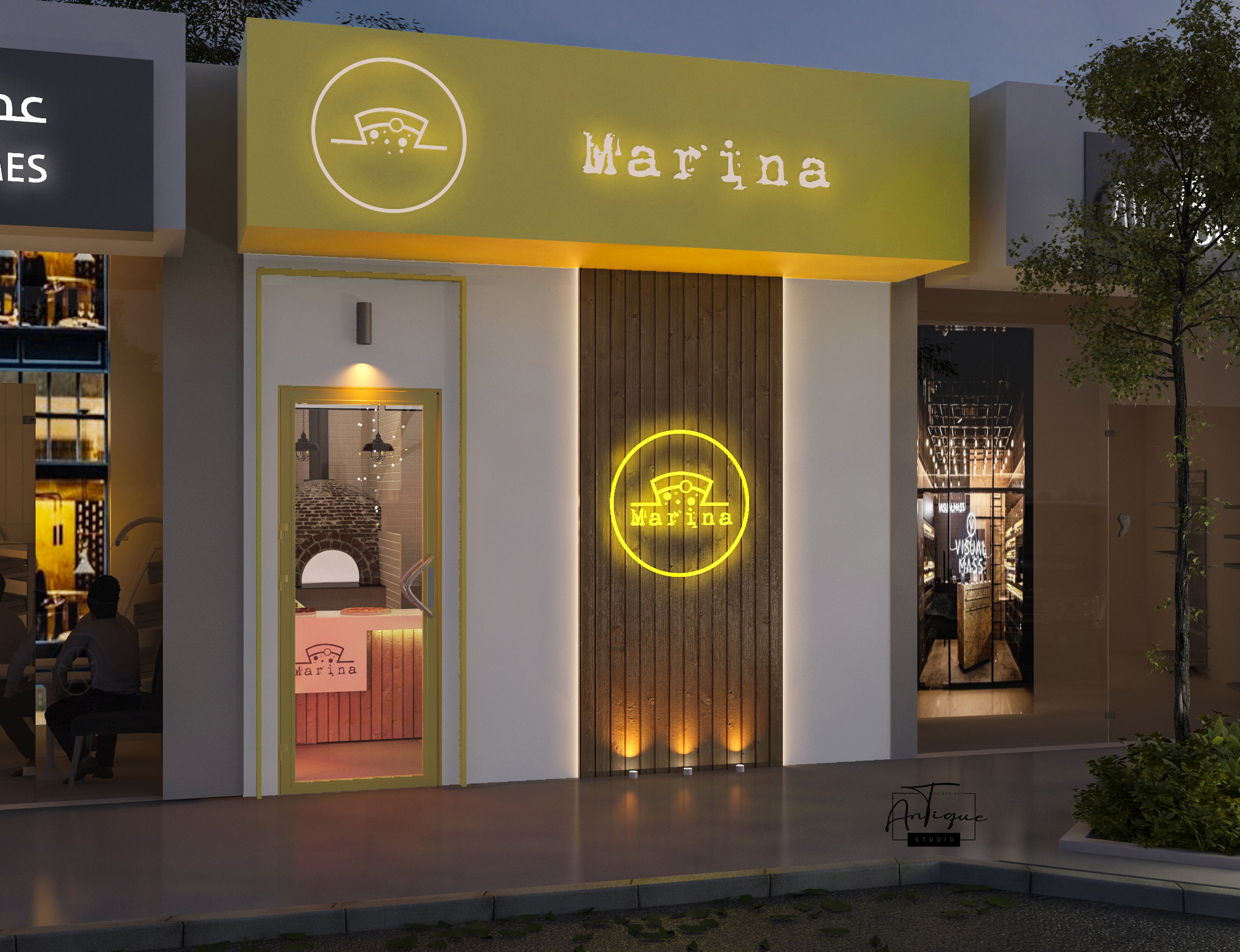 MARINA（披萨店）丨ANTIQUE Studios-15