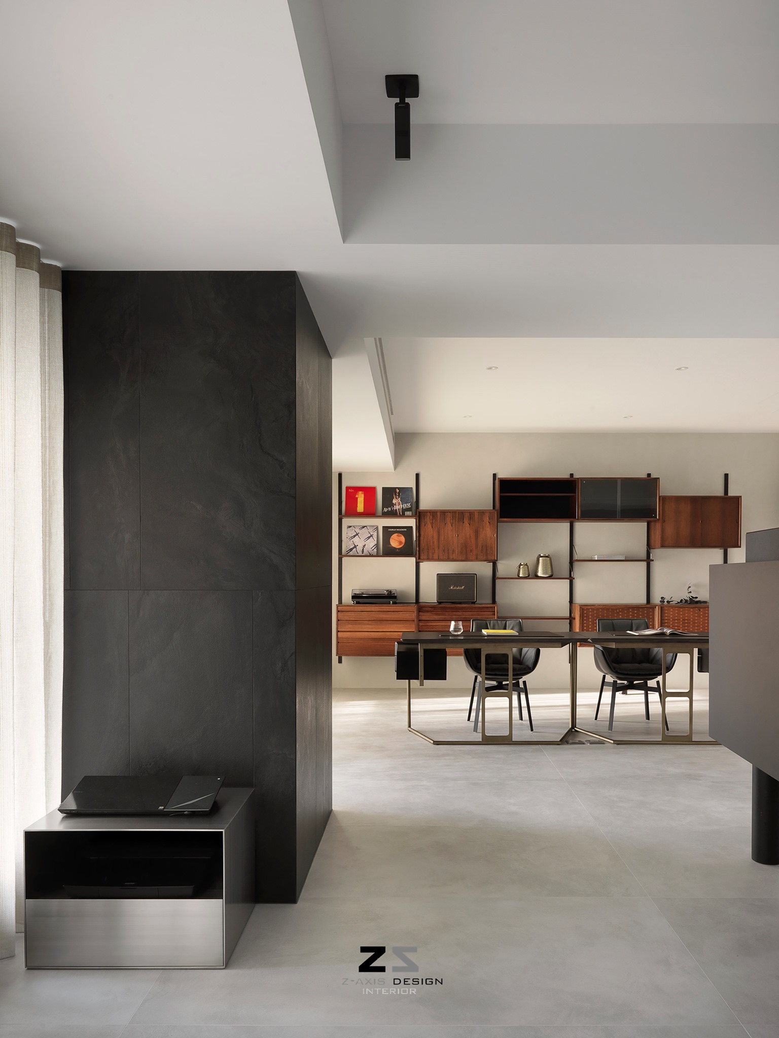 台中郭宅 Z 轴空间设计，旋转电视串联生活空间-12