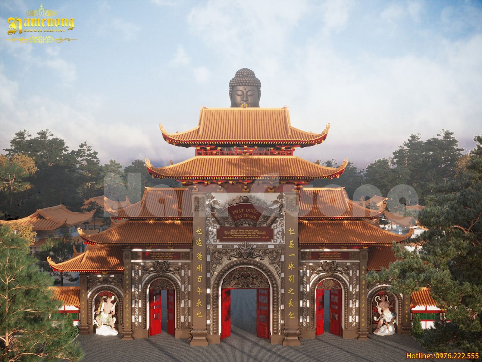 Thiết kế chùa Phật Quốc Vạn Thành | Công ty cổ phần tư vấn thiết kế và xây dựng Nam Cường-10