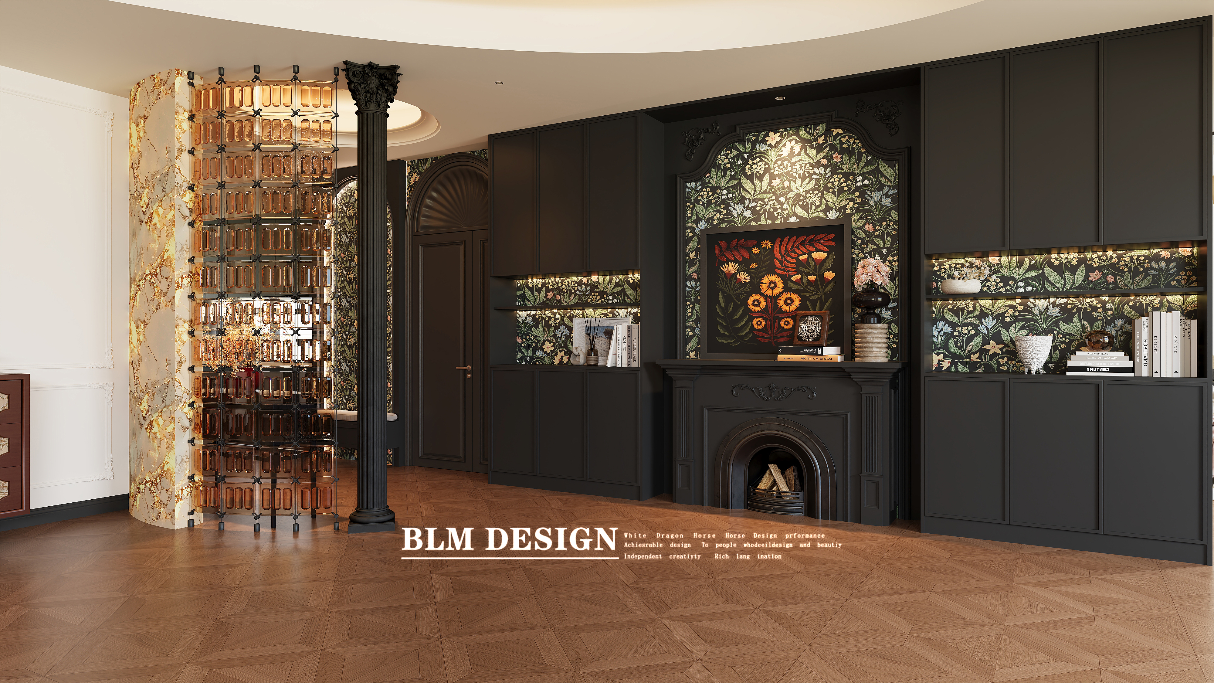 南洋复古风家装效果图案例-8