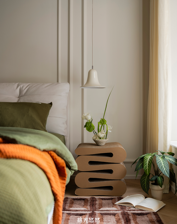 奶油风一人居设计-28