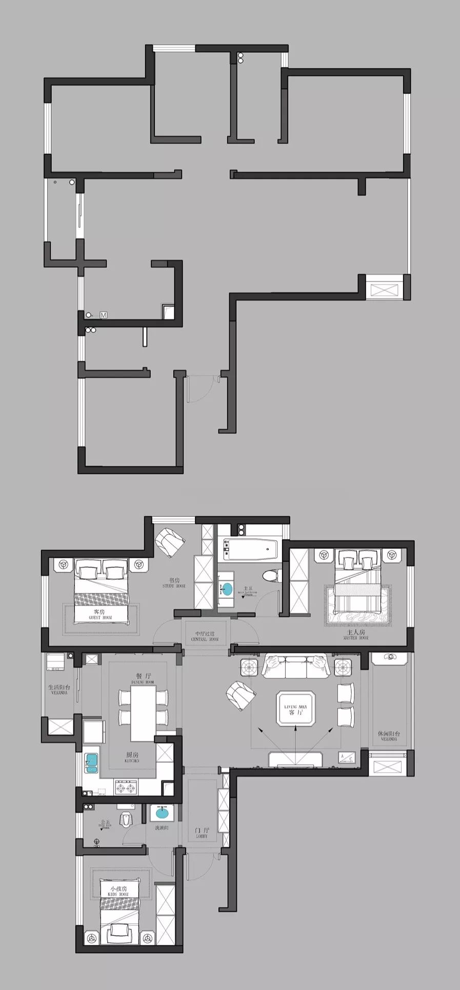 124 平美式轻奢家居，功能与美感兼具-11
