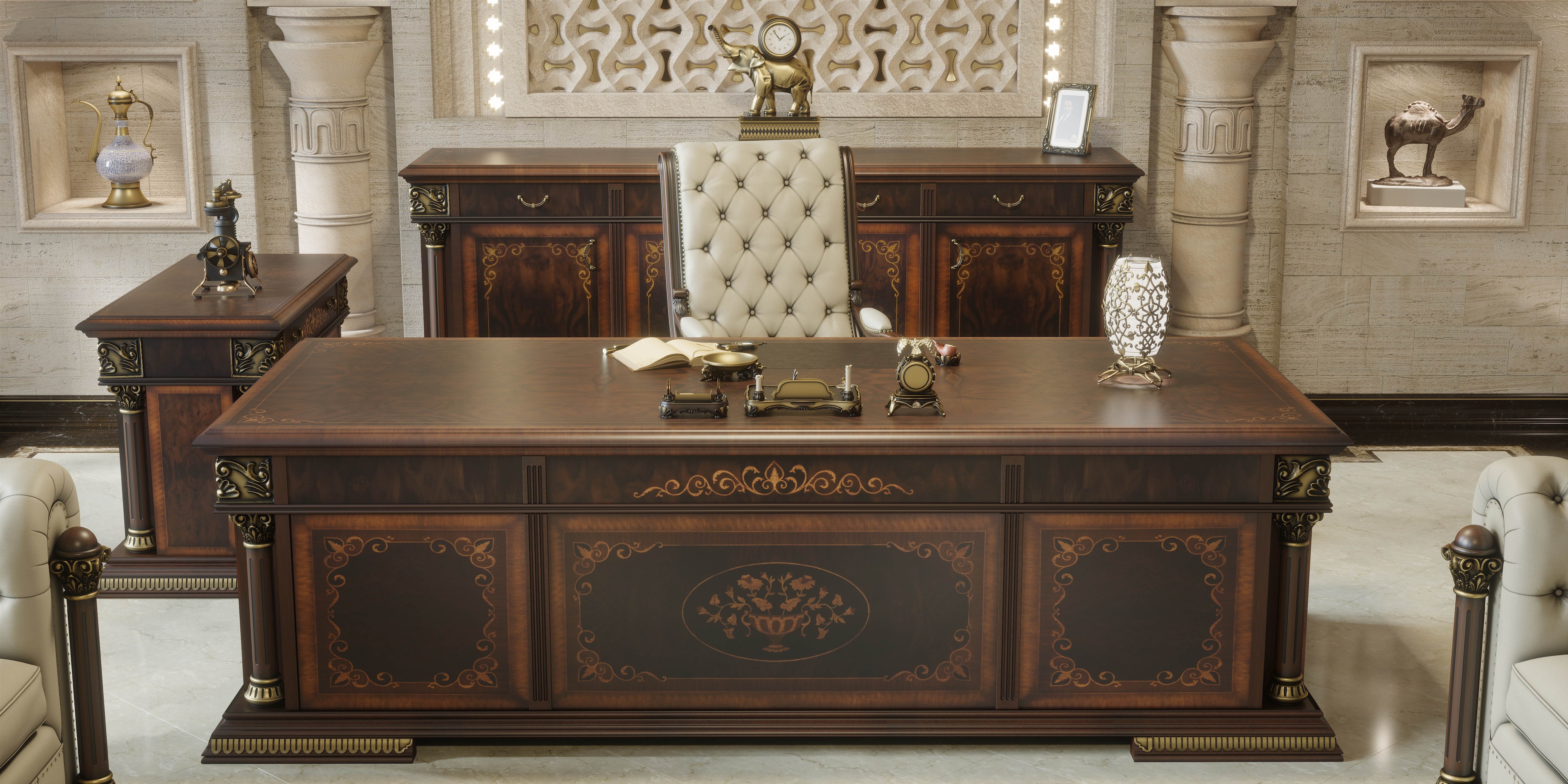 帝国行政办公桌套装丨土耳其丨NarimanAkhad-5