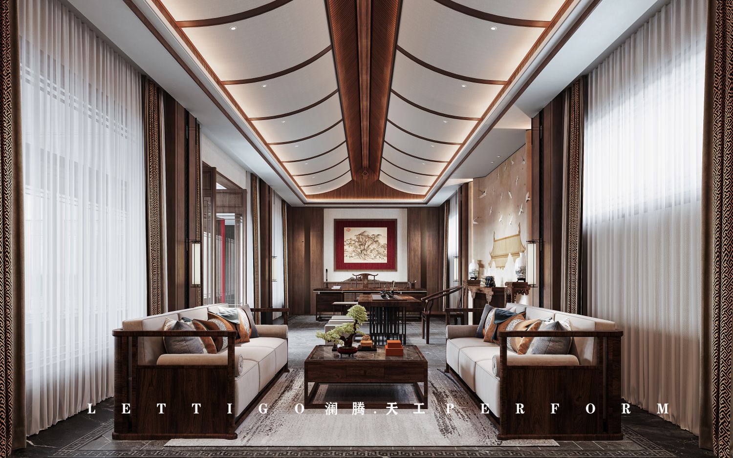 融合东方美学的雅致，属于中式古朴风的典雅私人会所-4