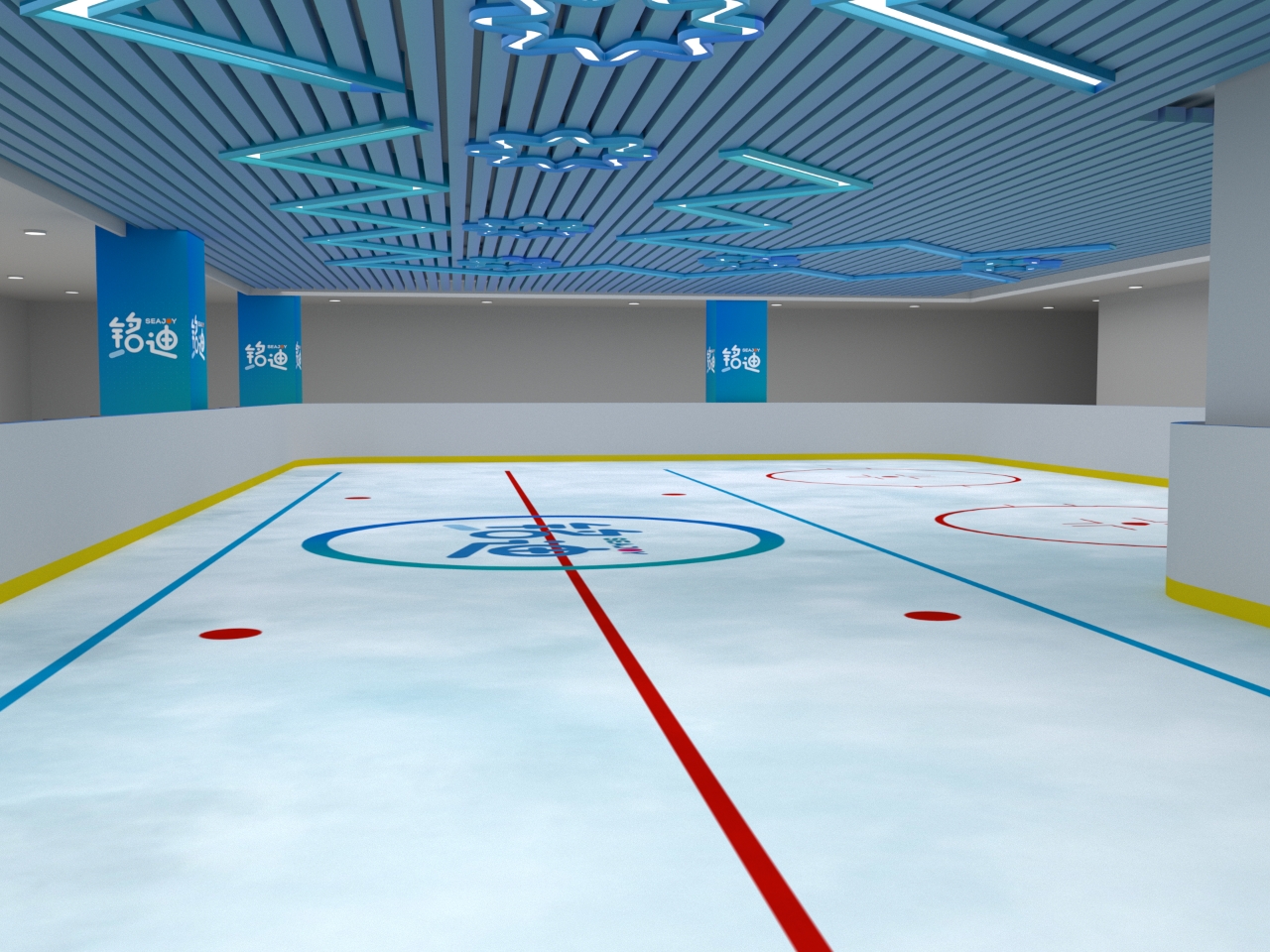 滑冰场展厅展馆设计建模渲染-9