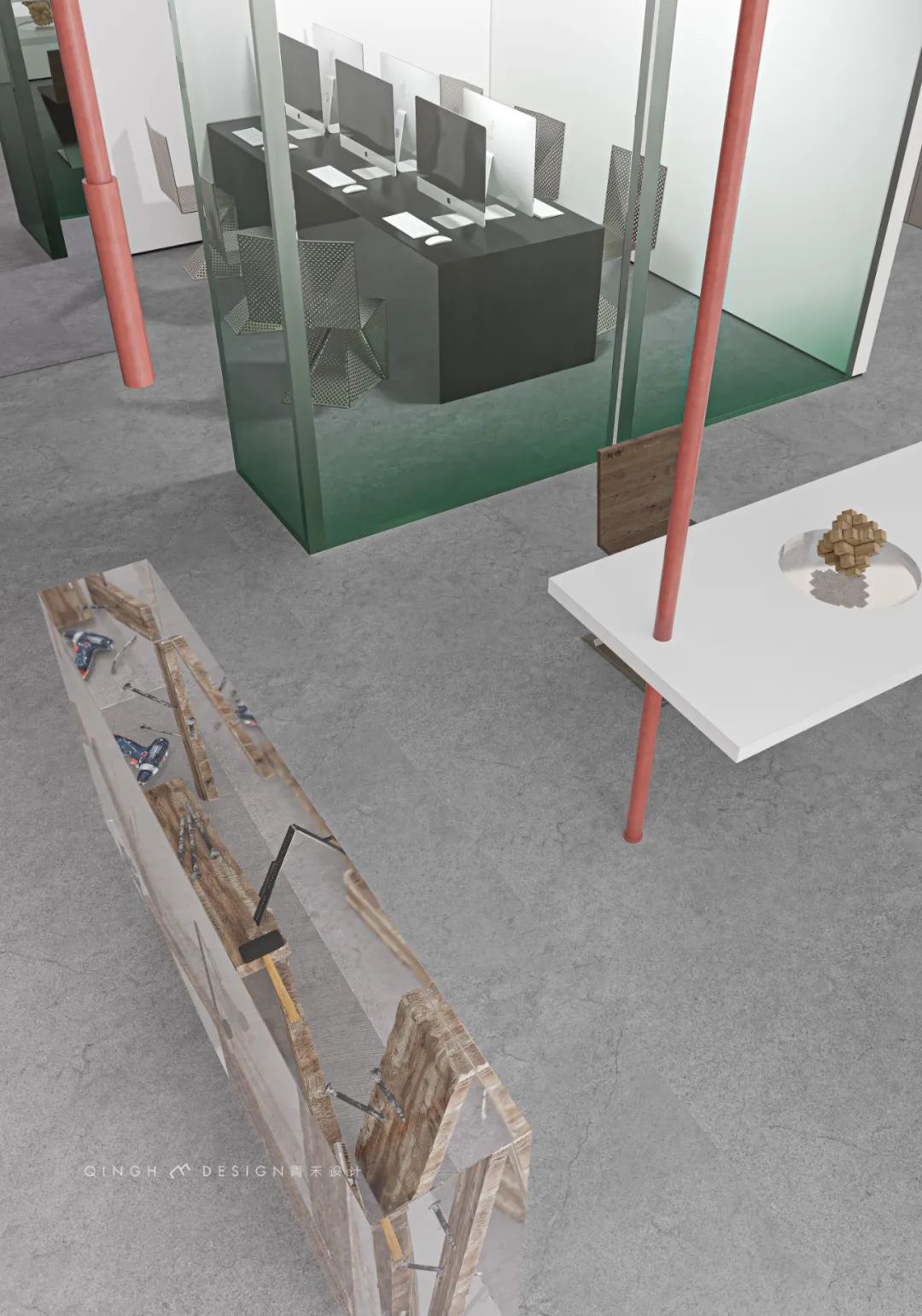 石窥·只此青绿·生命红线 · 拾積木作展厅设计丨中国河北丨青禾设计团队-20