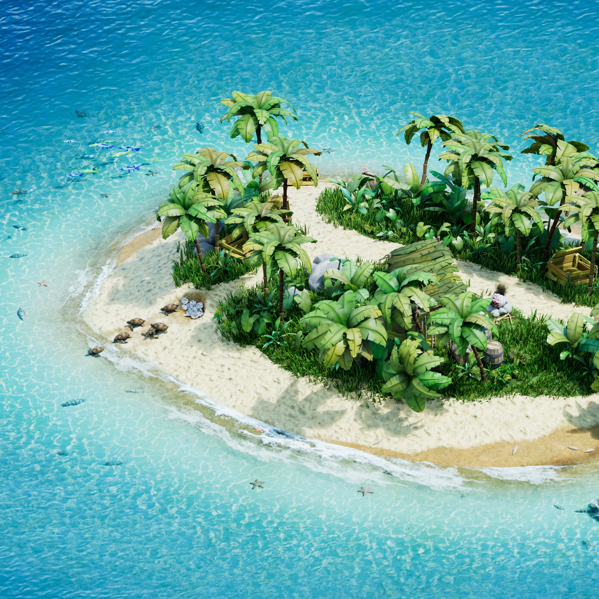 Stylized Desert Island-6