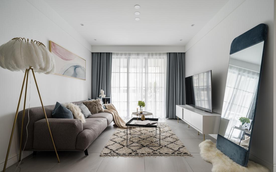 上海北欧风公寓设计,皇家代尔夫特蓝的 INS 风情-17