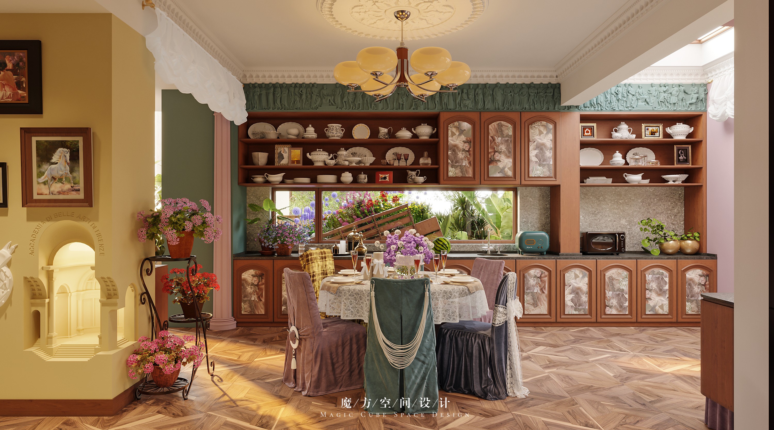 大连•法式复古别墅设计丨中国大连丨魔方空间设计-43