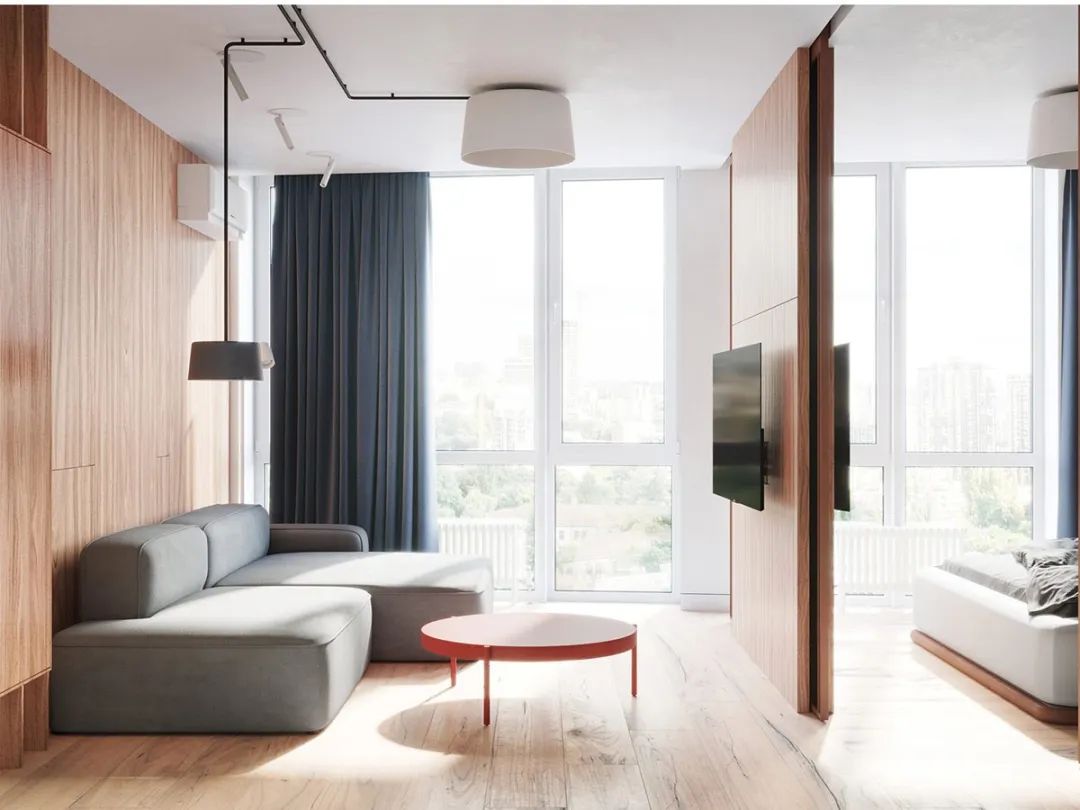 乌克兰基辅小公寓，原木与工业风的巧妙融合-11