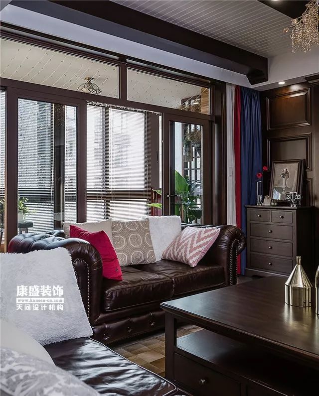 康盛装饰┃180㎡美式复古私宅·一步一景的视觉盛宴-47