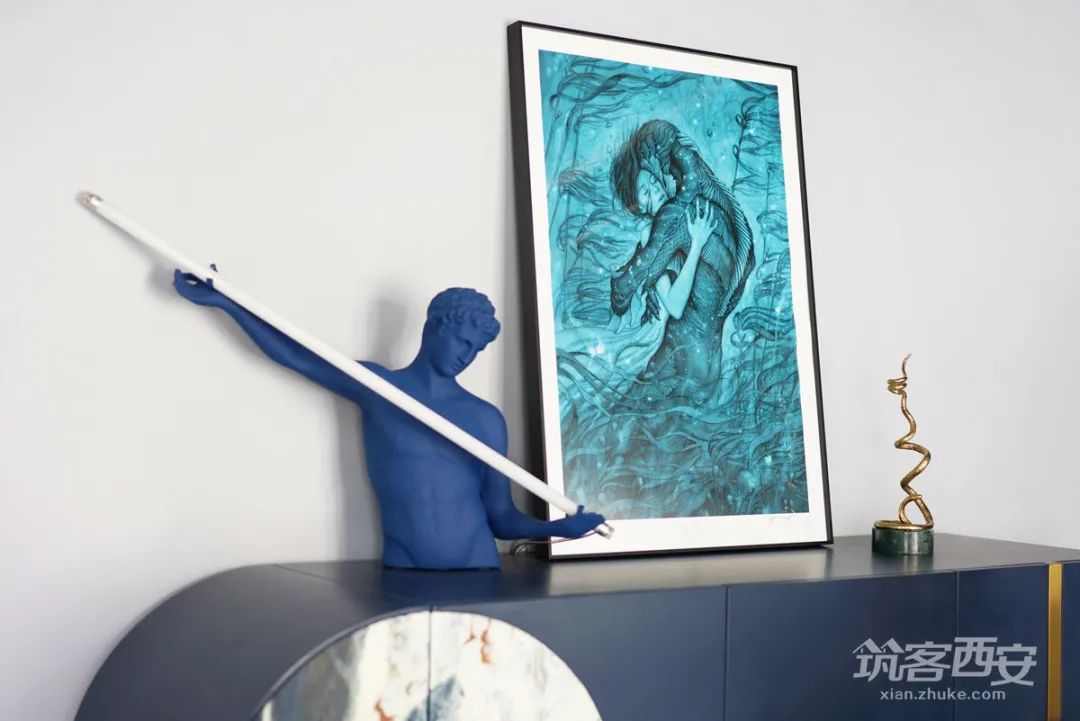 极致黑韵,红杉·陈醉打造西安 360㎡顶跃艺术宅-147